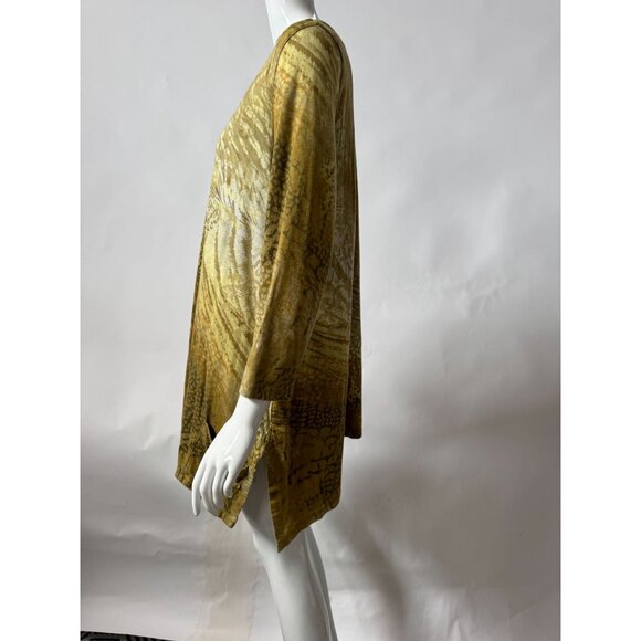 Lori Goldstein XL Animal Print Metallic Tunic Top - Picture 14 of 16